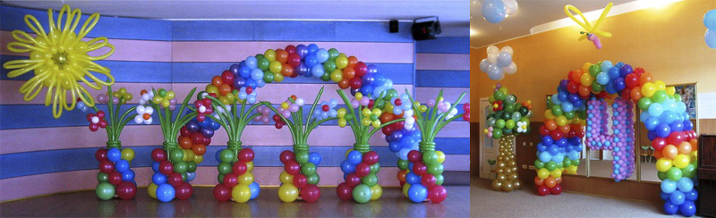 украшение шарами на детский праздник минск