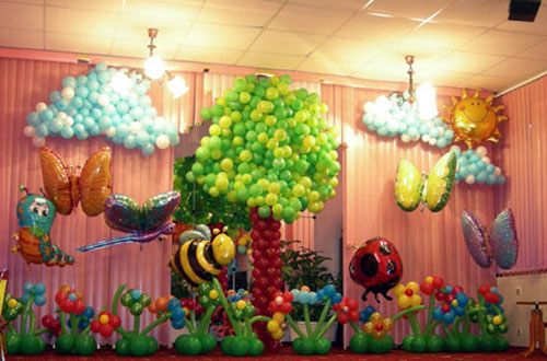 декор воздушными шарами на детский праздникминск
